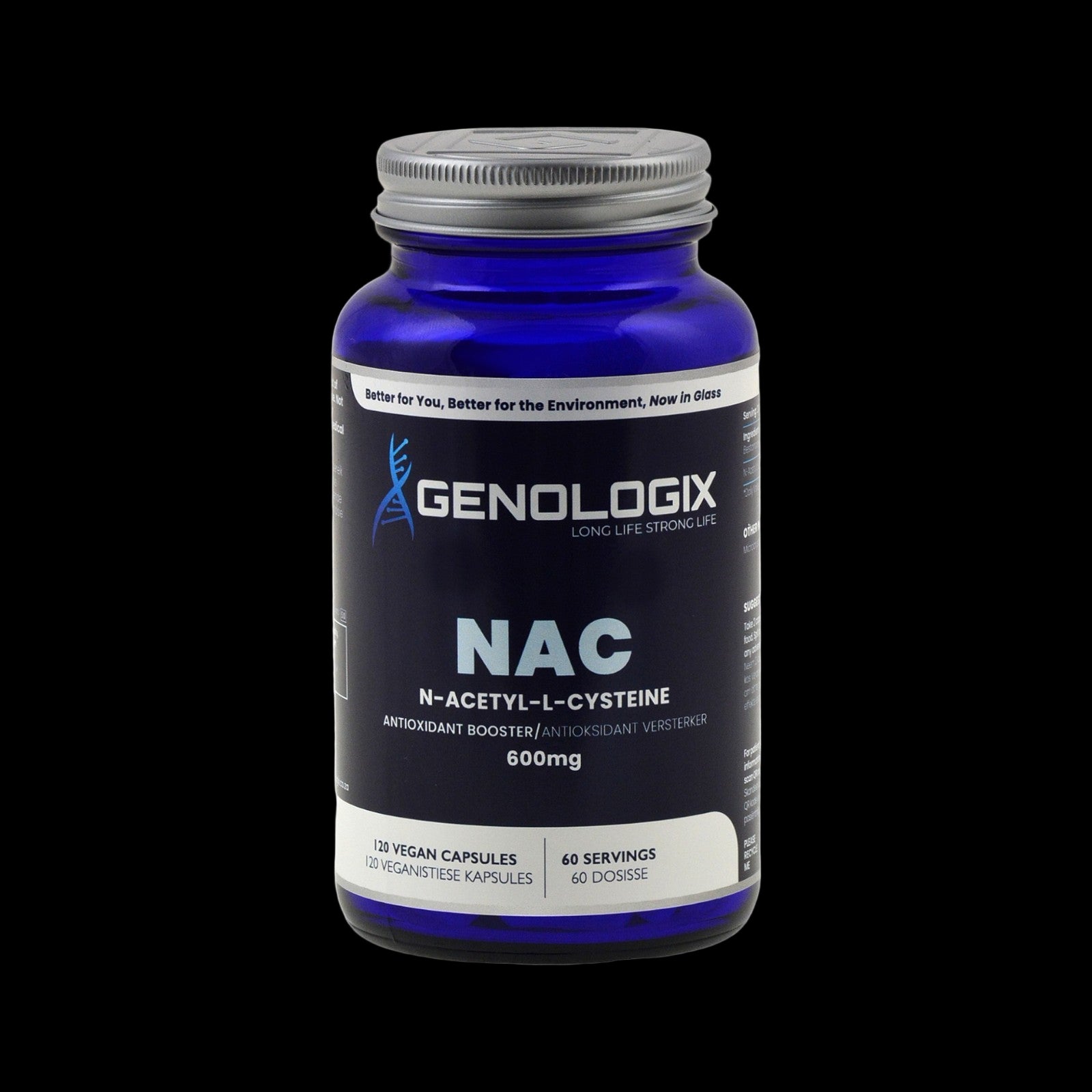 Genologix - NAC (N-Acetyl L-Cysteine) 600mg (60 servings x 120 capsules)