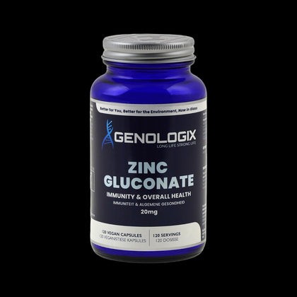 Genologix - Zinc Gluconate 20mg (120 servings x 120 capsules)